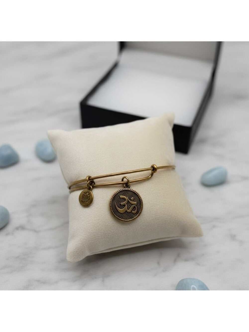 Alex and Ani Gold Om Charm Bangle Bracelet